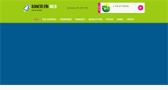 Desktop Screenshot of bonitofm.com.br